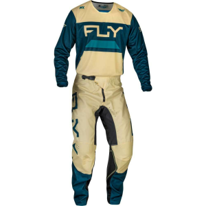 Felszerelés-csomagok, Fly Kinetic MX/Enduro felszerelés-készlet – elefántcsont/tengerkék/kobaltkék, nordicamoto.ro