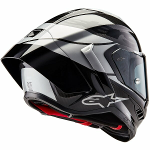 Alpinestars Supertech R10 Carbon integrált sport sisak, fekete/ezüst, L méret, 5, nordicamoto.ro