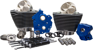 124(r) Power Package Engine Performance Kit Black, Blue, Highlighted Fins, Wrinkle Black, 1, nordicamoto.ro