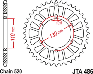 JT SPROCKETS Self-cleaning, Lightweight Rear Sprocket Silver, 1, nordicamoto.ro
