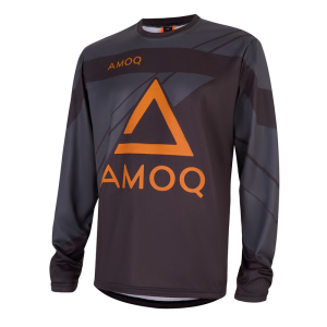 AMOQ Snowcross póló – fekete/sötét szürke/narancssárga