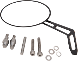 Billet Aluminum Mirrors With Clear Glass Black, 1, nordicamoto.ro
