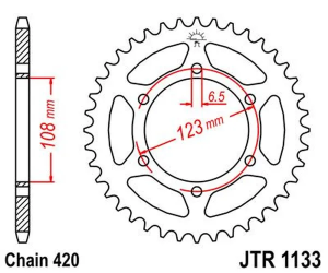 JT SPROCKETS hátsó lánckerék, természetes színű, 2, nordicamoto.ro