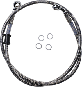 Stainless Steel Brake Line Kit Silver, Clear-coated