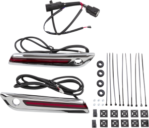 Led Saddlebag Hinge Covers Silver, 1, nordicamoto.ro