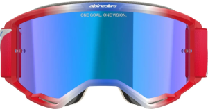 Alpinestars Vision 5 Corp Red / Mirror-Blue szemüveg, EGY MÉRET, 2, nordicamoto.ro