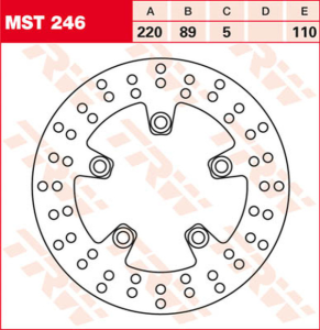Round Fixed Brake Rotor 220-250mm Steel