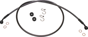E-z Align Dot Braided Single Disc Front Brake Line Black, Black Pearl, 3, nordicamoto.ro