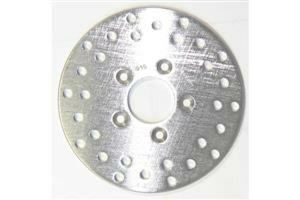 Round D-series Scooter Brake Rotor Silver, Stainless Steel