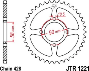 JT SPROCKETS hátsó lánckerék, természetes színű, 2, nordicamoto.ro
