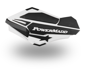Powermadd Sentinel kormányvédők, fehér/fekete, nordicamoto.ro