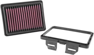 High-flow Air Filter Black, Red, 2, nordicamoto.ro