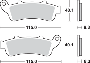 Hs Street Excel Sintered Front Brake Pads, 1, nordicamoto.ro