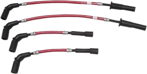 Braided Spark Plug Wire Red, 1, nordicamoto.ro