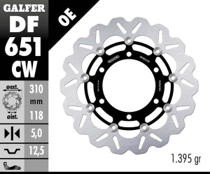 Wave® Brake Rotor Black, Silver