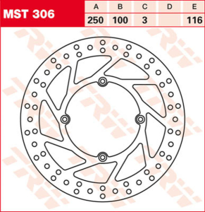 Rögzített féktárcsa, kör alakú, 250–299 mm, 2, nordicamoto.ro