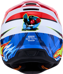 Alpinestars SM3 Falcon gyermek sisak, piros/fehér/kék, S-es méret, 5, nordicamoto.ro