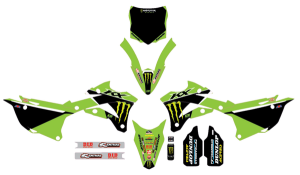 Complete Graphics Kit Black, Green, 1, nordicamoto.ro
