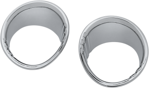 Tri-line Fuel And Voltage Gauge Bezels Chrome