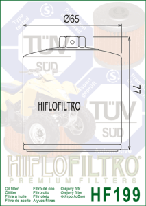 POLARIS ATV 400–1000 SPORTSMAN olajszűrő Hiflofiltro HF199