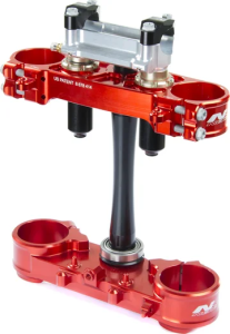 Sfs Spring Triple Clamp Red, Anodized