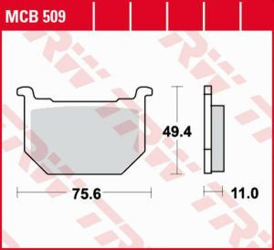 TRW Organic első fékbetétek GN 250 '82–'99 / GSX 400 '80–'84 / GSX 750 '80–'87 / GS 850G / GS 1000G / GS 1100G '80–'81 / '84–'86, nordicamoto.ro