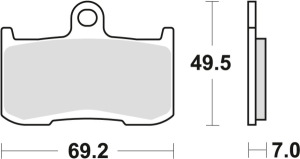 TRW szerves anyagú első fékbetétek a KAWASAKI Z 800 '13–'17/Z 900 '17–'21/ Z 1000 '03–'06/SUZUKI GSX 750 '17–'21/GSX 1300 '07–'10/INDIAN CHIEF / CHIEF DARK HORSE '14–/ROADMASTER 1800 '15–'16/VICTORY 8-BALL / HIGH BALL '10–'16, nordicamoto.ro