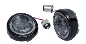 Led Lighted Fang® Rear Signal Light Inserts Black, 2, nordicamoto.ro