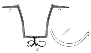 Plug & Play Ez Install 1-1/4(r) Pointed Top Handlebar Kit Silver, 2, nordicamoto.ro