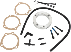 Chrome Crankcase Breather Kit Black