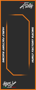 Workstation Floor Mat Black, Orange, White