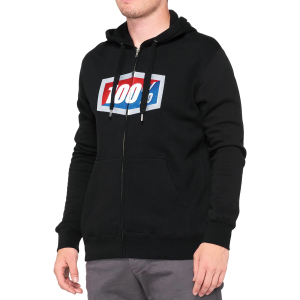 Hanorac 100% Official Fleece Zip-up Black S, 4, nordicamoto.ro