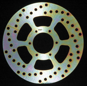Round Hpsr Solid Brake Rotor Silver, Stainless Steel, Zinc