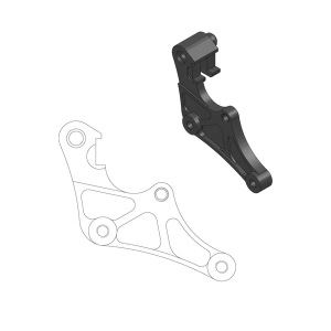 Supermoto utcai tárcsafelfogató konzol, fekete