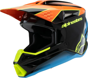 Alpinestars S-M3 Fray gyermek sisak, fekete/kék/narancssárga/sárga, S méret, 1, nordicamoto.ro
