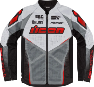 Icon Hooligan Ultrabolt Textile dzseki, fekete/szürke/piros, S-es méret, 1, nordicamoto.ro