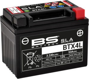 BS BTX4L SLA 12 V 50 A motorkerékpár-akkumulátor