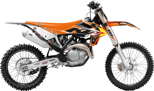 Trophy Graphic Kit With Seat Cover Yellow, Orange, Black
