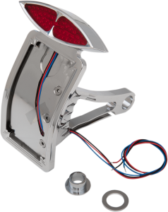 Side-mount Deco Taillight With License Plate Mount Chrome