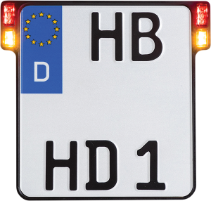 License Plate Holder 3-in-1 For Eu Countries Red, 1, nordicamoto.ro