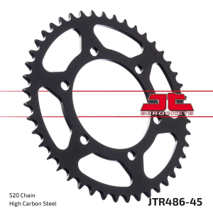 JT SPROCKETS Indukciós edzésű hátsó lánckerék, fekete cinkbevonatú, fekete, cink, 1, nordicamoto.ro