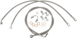 Stainless Steel Brake Line Kit Silver 38 cm - 43 cm (15' - 17'), 1, nordicamoto.ro