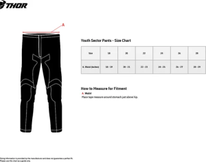 Pantaloni Copii Thor Sector Gnar Midnight/Orange