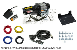 ATV/UTV csörlő, 2 500 lbs (1 134 kg), 4,8 mm x 15,2 m acélkábel, BRONCO, 1, nordicamoto.ro