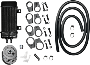 Vertical Frame-mount Oil Cooler Kit Black