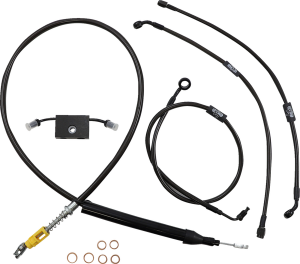 Standard Midnight Braided Handlebar Cable/brake Line Kit Black, 1, nordicamoto.ro