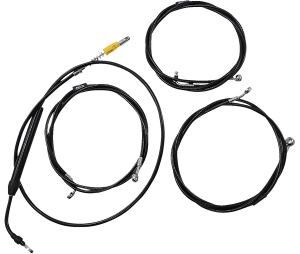 Standard Black Vinyl Braided Handlebar Cable/brake Line Kit Black