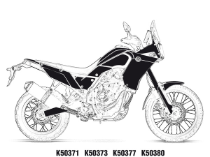 Decal Kit Black, Blue, 4, nordicamoto.ro