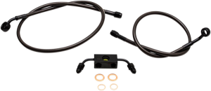 Midnight Braided Brake Line Kit Black, Midnight