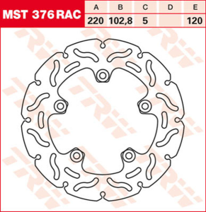 Contoured Fixed Brake Rotor, 1, nordicamoto.ro